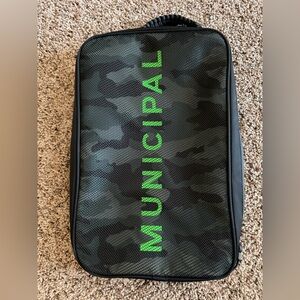 Municipal Black and Green Men's Shoe Travel Bag